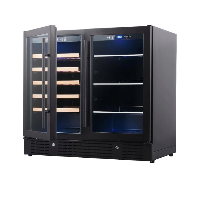 Kings Bottle 36" Beer and Wine Cooler Combination with Low-E Glass Door -