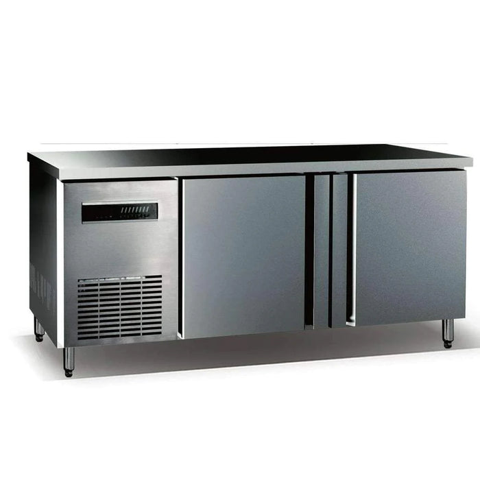 Kings Bottle 59" Two Stainless Steel Door Back Bar Cooler-On Sale - KBU380SD