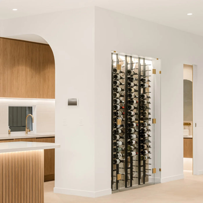 Kings Bottle Floor-To-Ceiling Mounted Wine Rack | One-Sided - FTC2540S