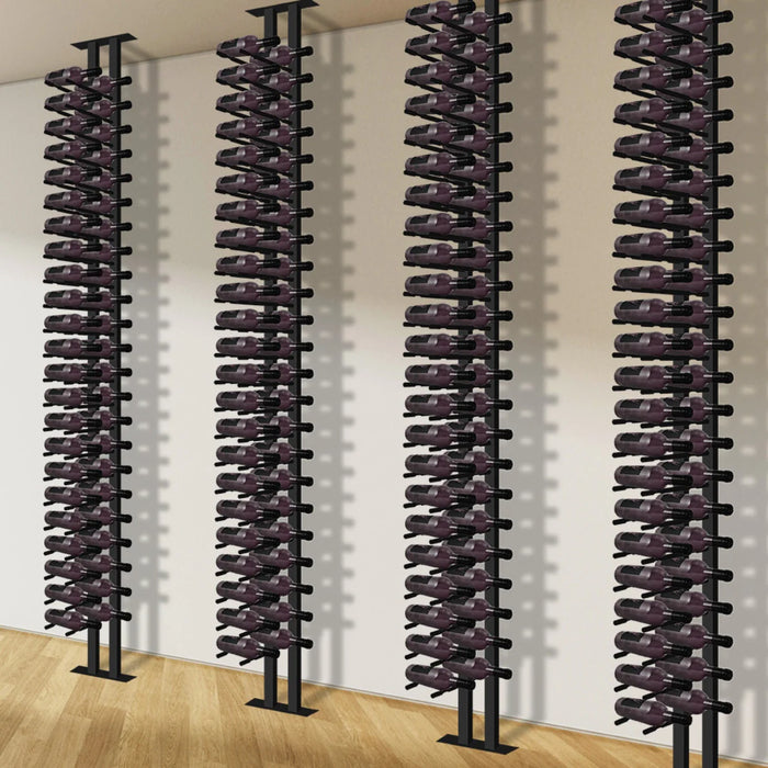 Kings Bottle Floor-To-Ceiling Mounted Wine Rack | One-Sided - FTC2540S