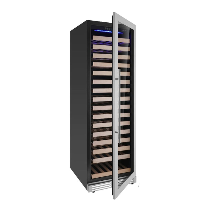 Kings Bottle Upright Single Zone Large Wine Cooler With Low-E Glass Door - KBU425WX-FG