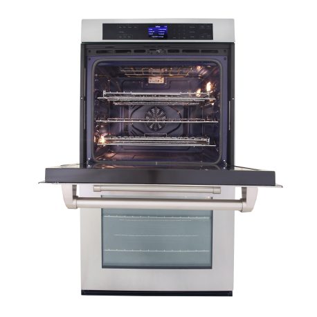 Kucht 30-Inch 10 cu. ft. Double Electric Wall Oven with True Convection and Self-Cleaning in Stainless Steel - KWO620