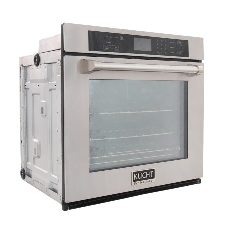 Kucht 30-Inch Single Electric Wall Oven with True Convection and Self-Cleaning in Stainless Steel - KWO310