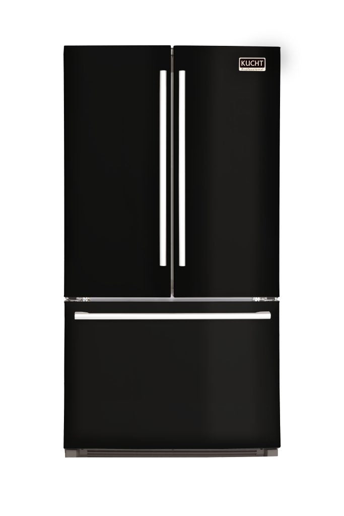 Kucht 36-Inch 26.1 Cu. Ft. French Door Refrigerator with Interior Ice Maker in Black - K748FDS-K