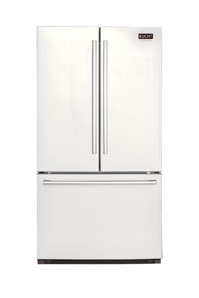 Kucht 36-Inch 26.1 Cu. Ft. French Door Refrigerator with Interior Ice Maker in White - K748FDS-W
