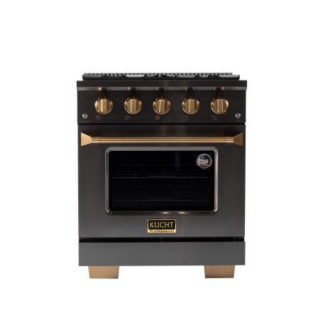 KUCHT Gemstone Professional 30-Inch 4.2 Cu. Ft. Dual Fuel Range with Sealed Burners and Convection Oven - KED304