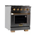 KUCHT Gemstone Professional 30-Inch 4.2 cu. ft. Range with Sealed Burners and Convection Oven in Titanium Stainless Steel