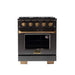 KUCHT Gemstone Professional 30-Inch 4.2 cu. ft. Range with Sealed Burners and Convection Oven in Titanium Stainless Steel