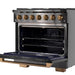 KUCHT Gemstone Professional 36-Inch 5.2 cu. ft. Gas Range with Sealed Burners and Convection Oven