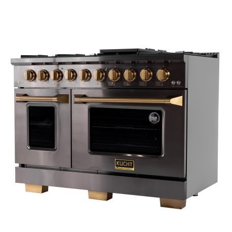 KUCHT Gemstone Professional 48-Inch 46.7 Cu. Ft. Dual Fuel Range with Sealed Burners and Convection Oven 