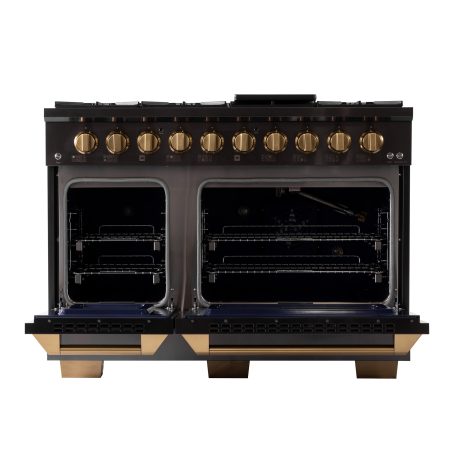 KUCHT Gemstone Professional 48-Inch 46.7 Cu. Ft. Dual Fuel Range with Sealed Burners and Convection Oven 