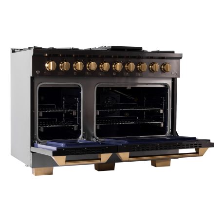 KUCHT Gemstone Professional 48-Inch 46.7 Cu. Ft. Dual Fuel Range with Sealed Burners and Convection Oven 