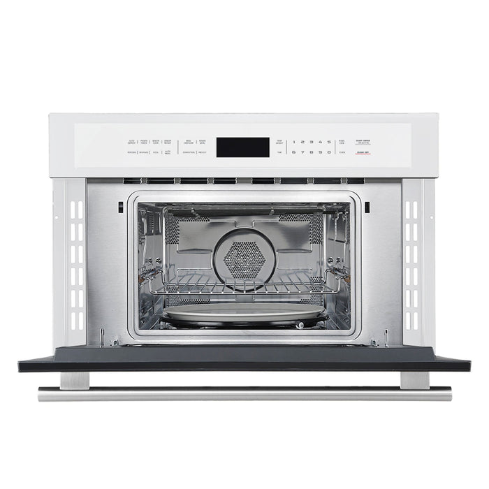 FORNO 2-Piece Kitchen Bundle - 30" White Single Wall Oven (1333-30), 30" White Microwave (3093-30)