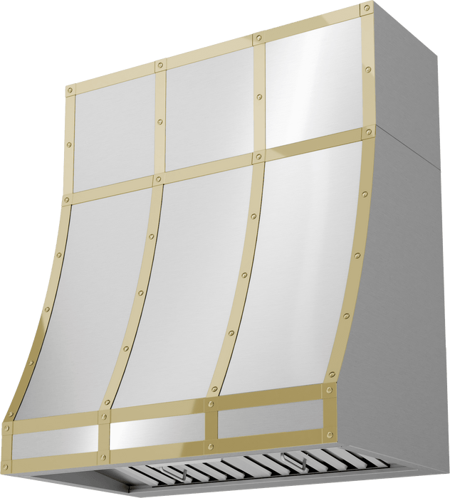 ZEPHYR Forte Duct Cover Banding Kit, 36in x 12in, Polished Gold Finish (BKDC13612APG)