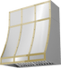 ZEPHYR Forte Duct Cover Banding Kit, 36in x 12in, Polished Gold Finish (BKDC13612APG)