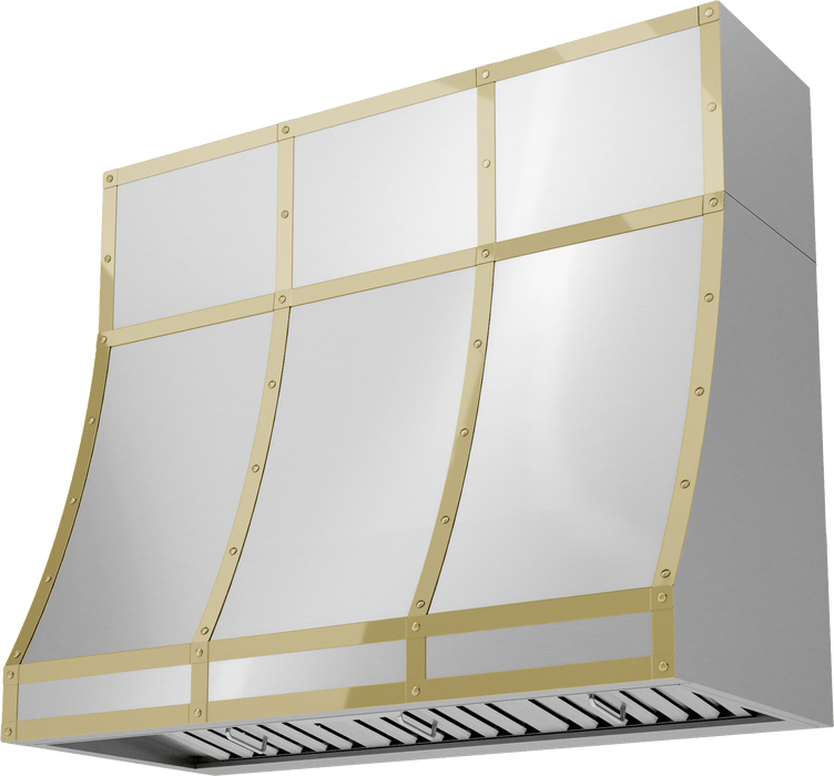ZEPHYR Forte Duct Cover Banding Kit, 48in x 12in, Polished Gold Finish (BKDC14812APG)