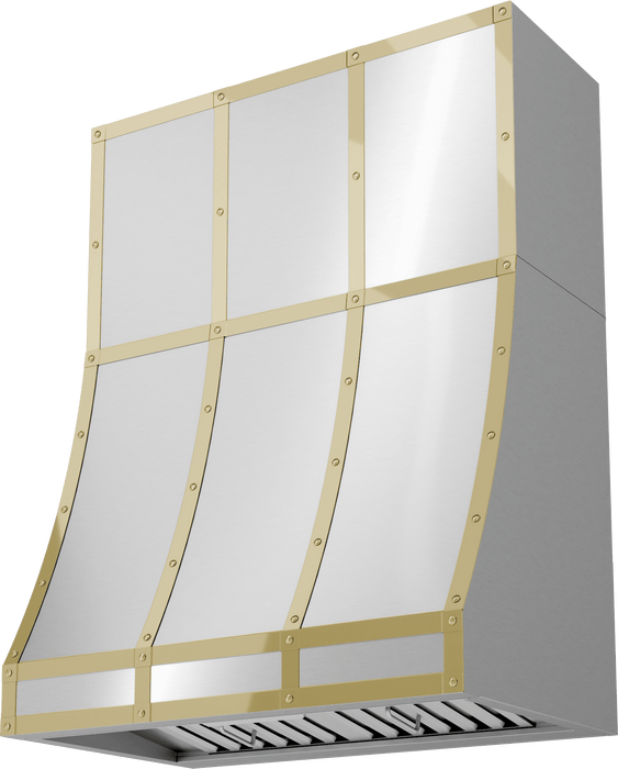 ZEPHYR Forte Duct Cover Banding Kit, 36in x 18in, Polished Gold Finish (BKDC13618APG)
