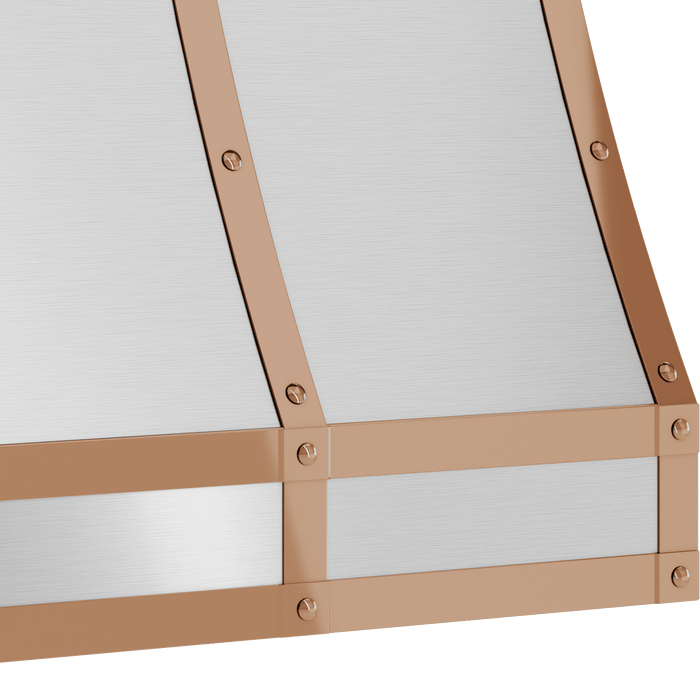 ZEPHYR Duct Cover Banding Kit, 48in x 12in, Polished Copper Finish (BKDC14812APC)