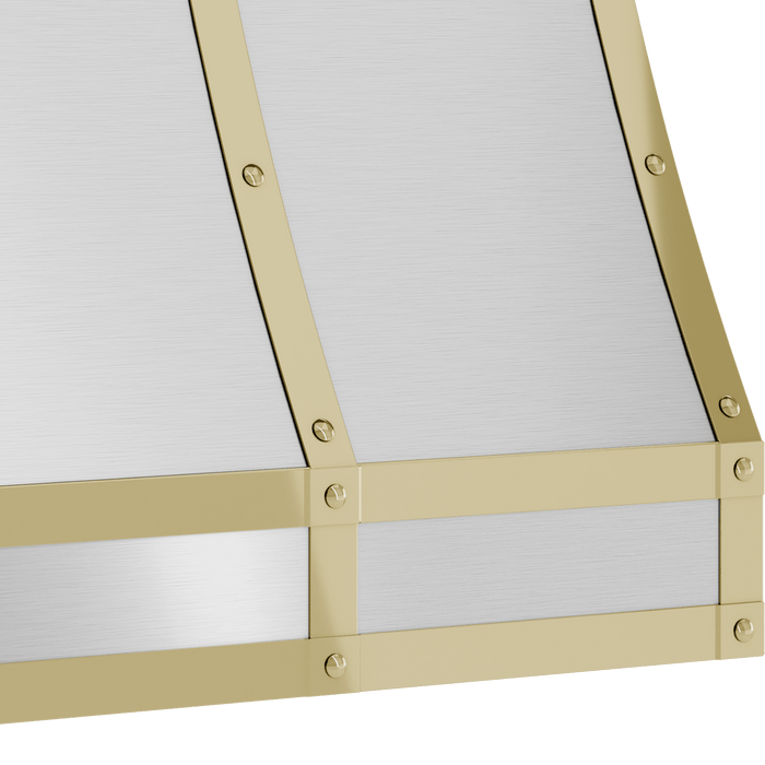ZEPHYR Forte Duct Cover Banding Kit, 36in x 12in, Polished Gold Finish (BKDC13612APG)