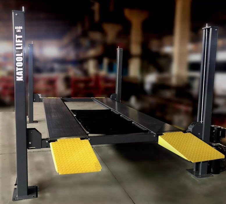 Katool KT-4H850 8,500 lb Four-Post Car Lift — Heavy-Duty Garage & Storage Lift