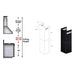 ZLINE 2-12 in. Short Chimney Pieces for 7 ft. to 8 ft. Ceilings in Black Stainless (SK-BSKBN)