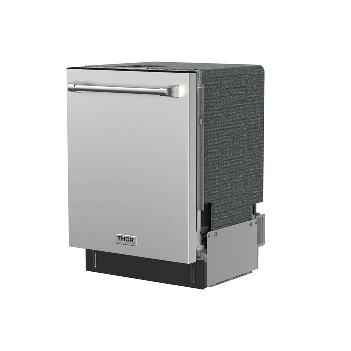 Thor Kitchen 24" Built-In Dishwasher with Open Dry and 7 Wash Cycles in Stainless Steel (TDW24C7)