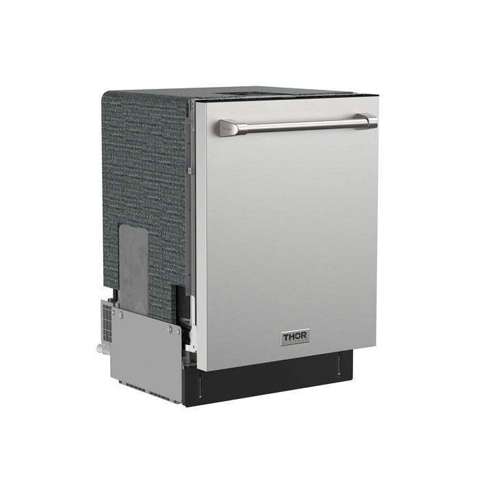 Thor Kitchen 24" Built-In Dishwasher with Open Dry and 7 Wash Cycles in Stainless Steel (TDW24C7)