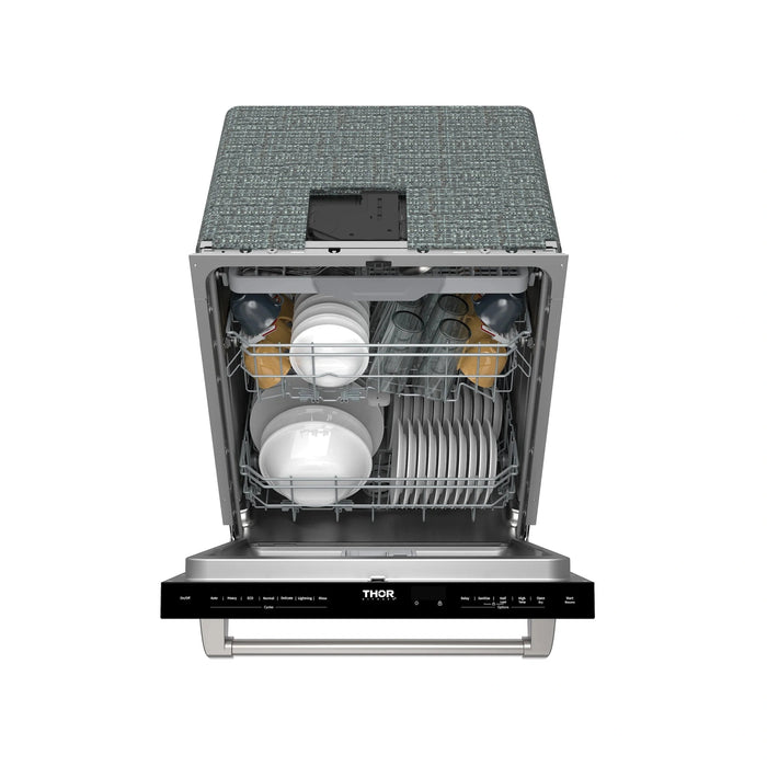 Thor Kitchen 24" Built-In Dishwasher with Open Dry and 7 Wash Cycles in Stainless Steel (TDW24C7)