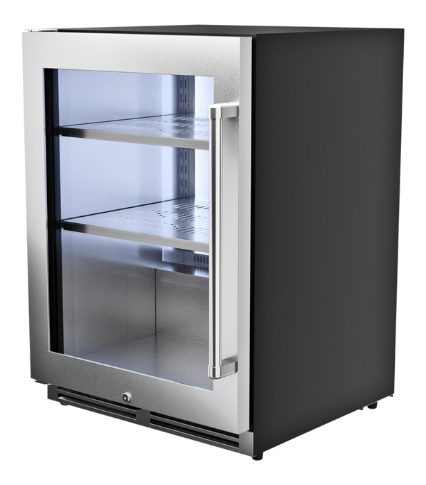 THOR Kitchen 24-Inch Undercounter Beverage Cooler in Stainless Steel Left Hinge - TBR24U-LH