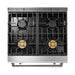 Thor Kitchen 30 Inch Tilt Panel Professional Gas Range