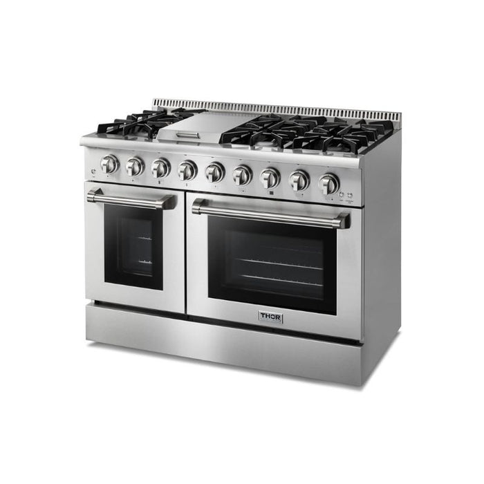 Thor Kitchen 48-Inch 6.7 cu. ft. Professional Gas Range in Stainless Steel with Double Oven (HRG4808U)