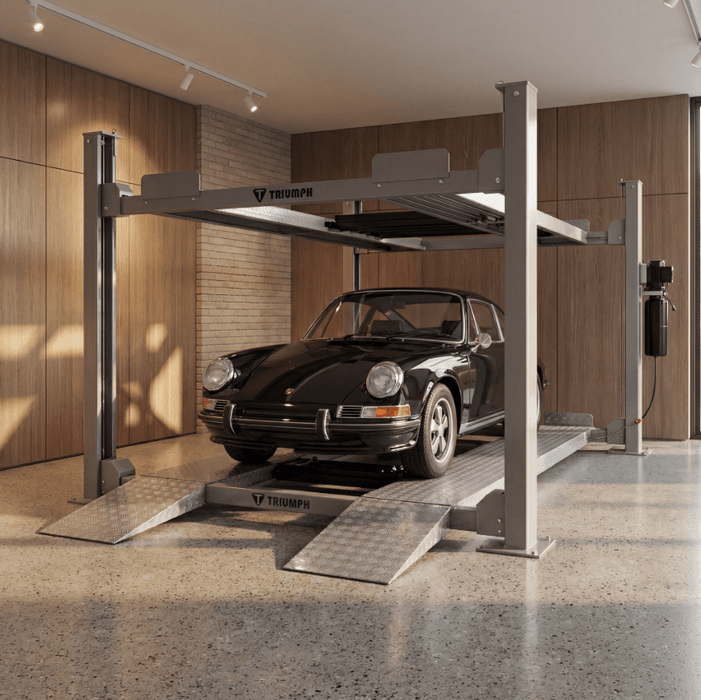 Triumph NSS-8XLT 8,000 lb 4-Post Vehicle Storage Lift – 110V Parking & Garage Lift
