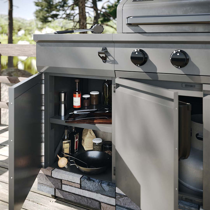 TYTUS Fresno Series Gunmetal Gray + Ash Stacked Stone Island Grill TDT-021-0104