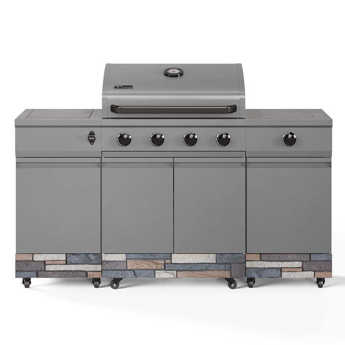 TYTUS Fresno Series Gunmetal Gray + Ash Stacked Stone Island Grill TDT-021-0104