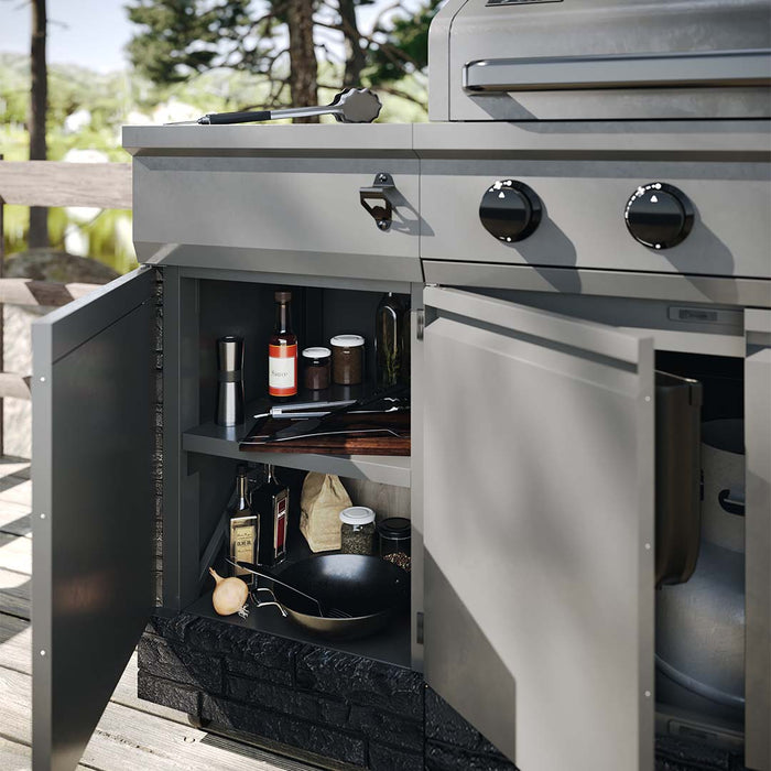 TYTUS Fresno Series Gunmetal Gray + Graphite Stacked Stone Island Grill TDT-021-0103