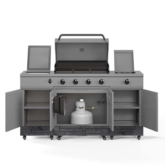 TYTUS Fresno Series Gunmetal Gray + Graphite Stacked Stone Island Grill TDT-021-0103