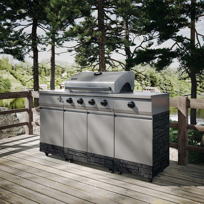 TYTUS Fresno Series Gunmetal Gray + Graphite Stacked Stone Island Grill TDT-021-0103