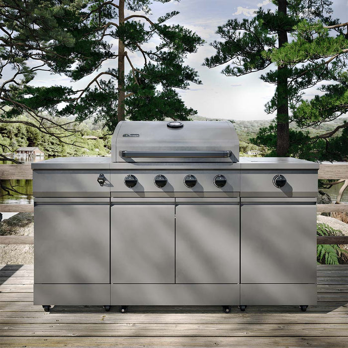 TYTUS Fresno Series Gunmetal Gray Island Grill - TDT-021-0101