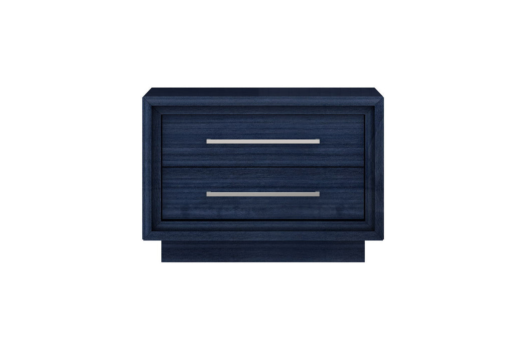 Whiteline Modern Living Alexander Nightstand in Blue Color - NS1937