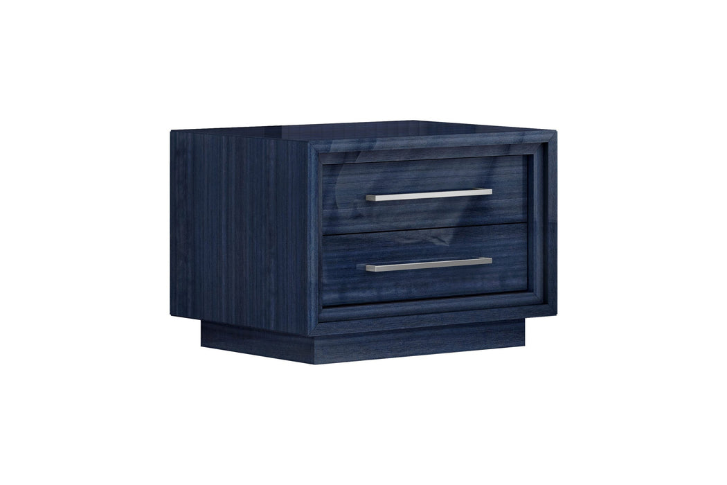 Whiteline Modern Living Alexander Nightstand in Blue Color - NS1937