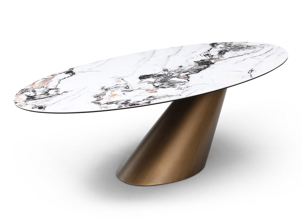 Whiteline Modern Living Alondra Dining Table - DT1931-BRZ