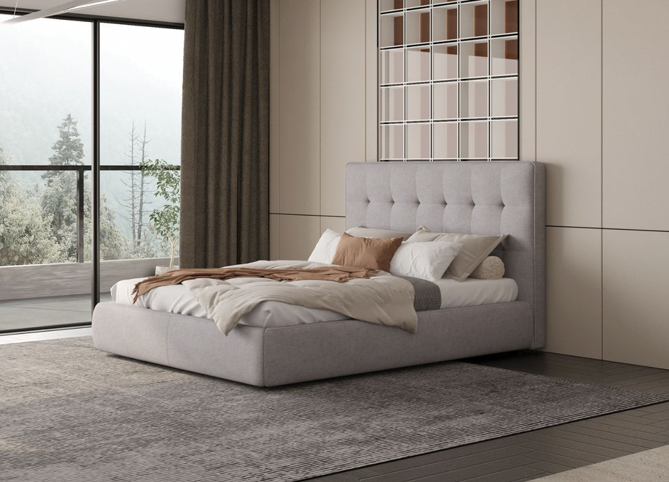 Whiteline Modern Living Dexter Bed Queen In Grey Colour - BQ2013F