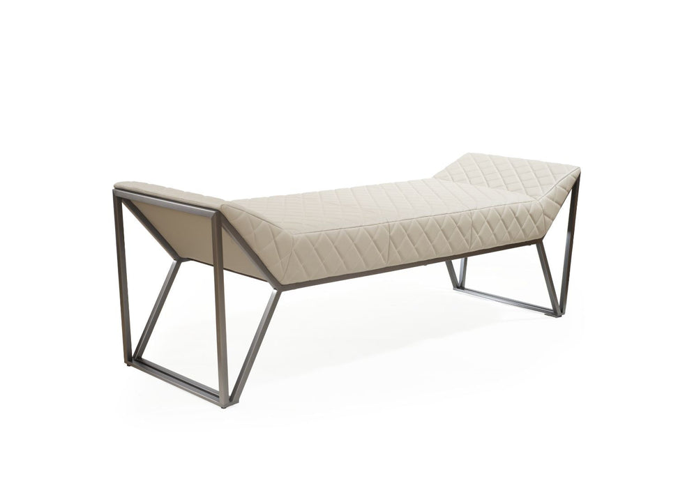 Whiteline Modern Living Mylo Bench in Light Grey Color - BN1950P