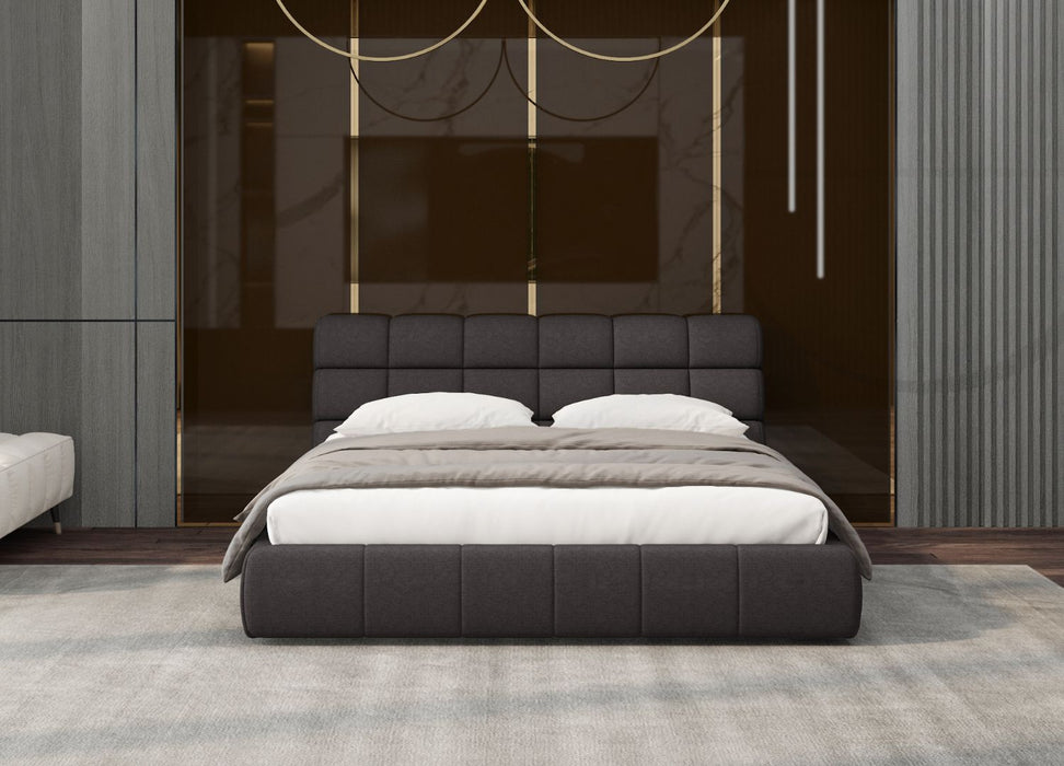 Whiteline Modern Living Owen King Bed Dark Grey - BK2010F