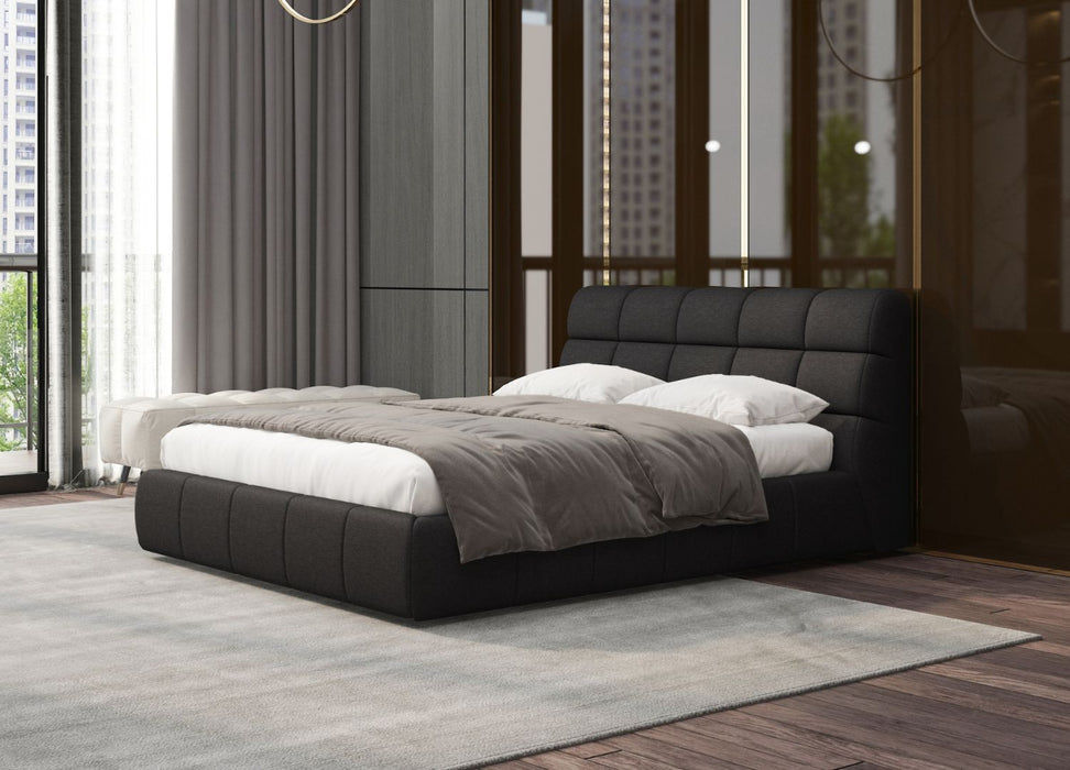 Whiteline Modern Living Owen Queen Bed in Dark Grey Color - BQ2010F