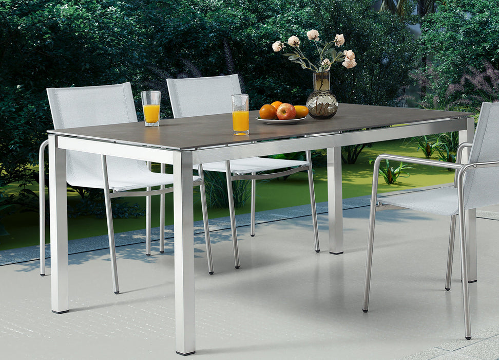 Whiteline Modern Living Paola Outdoor Dining Table - DT1924-LGRY