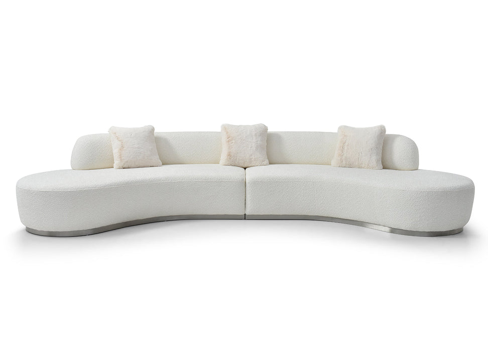 Whiteline Modern Living Perla Curved Sofa - SO2009F