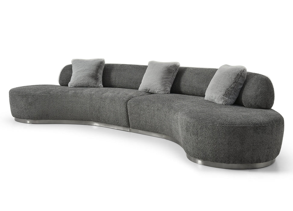 Whiteline Modern Living Perla Curved Sofa - SO2009F