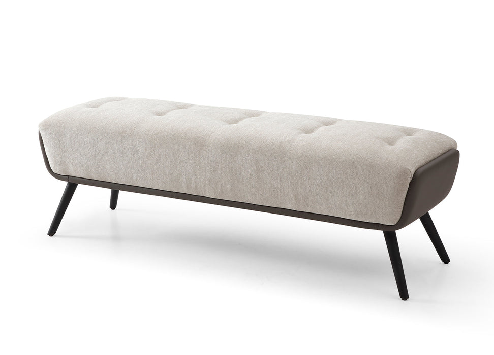 Whiteline Modern Living Teddy Bench in Beige Color - BN1846