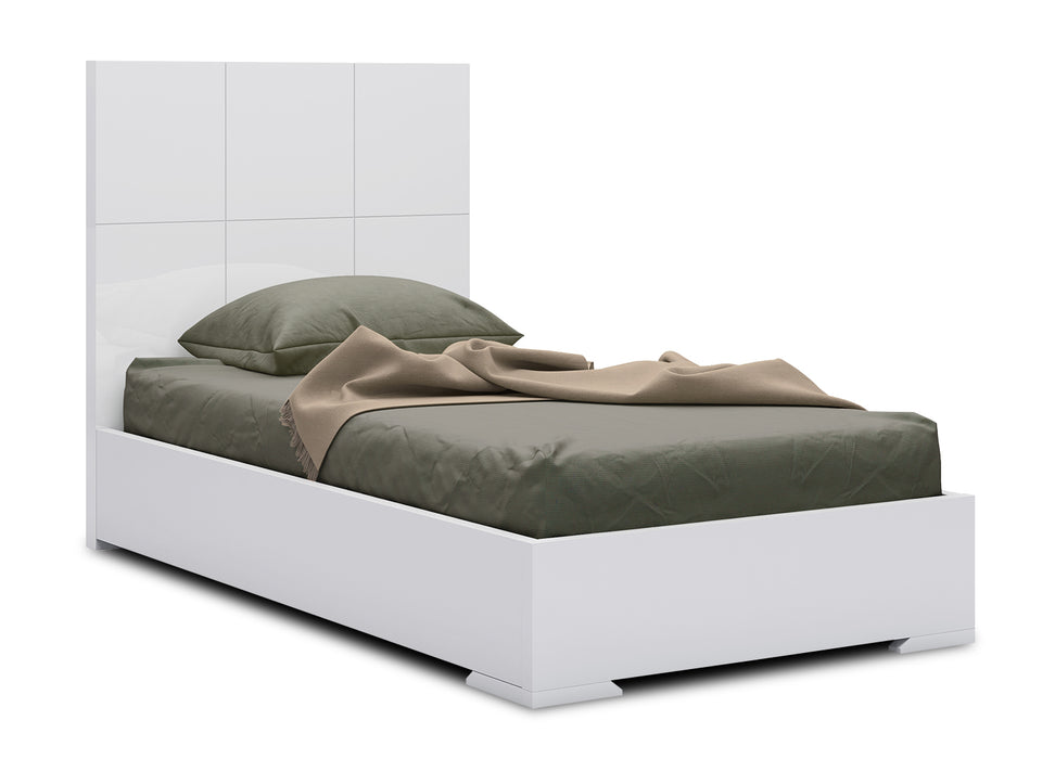 Whiteline Modern Living White Anna Twin Bed - BT1207